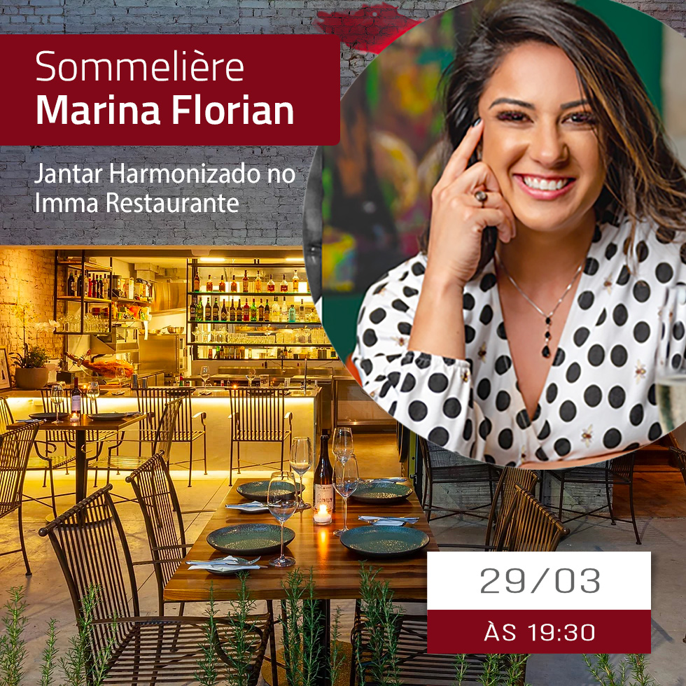 Sommelière Marina Florian no Imma Restaurante